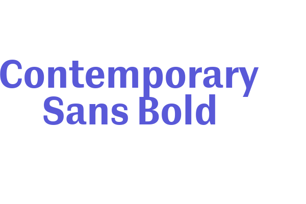 Contemporary Sans Bold Font