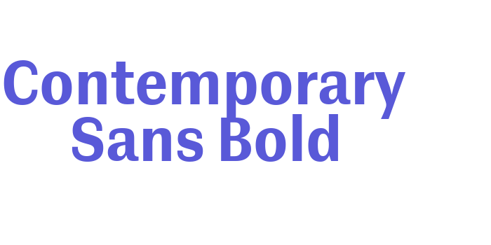 Contemporary Sans Bold Font Download