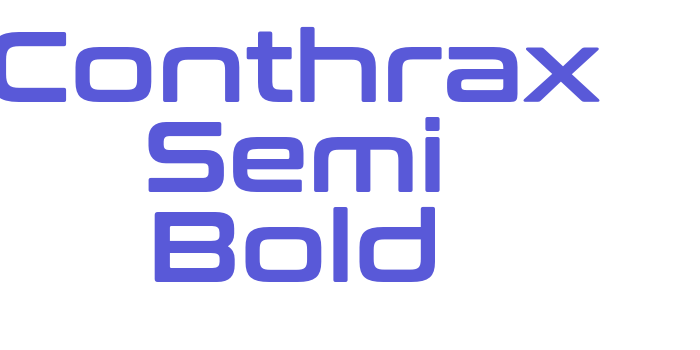 Conthrax Semi Bold Font