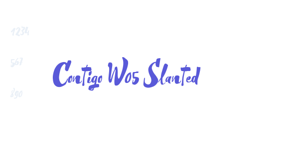 Contigo W05 Slanted font free