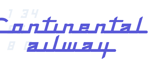 Continental Railway font free