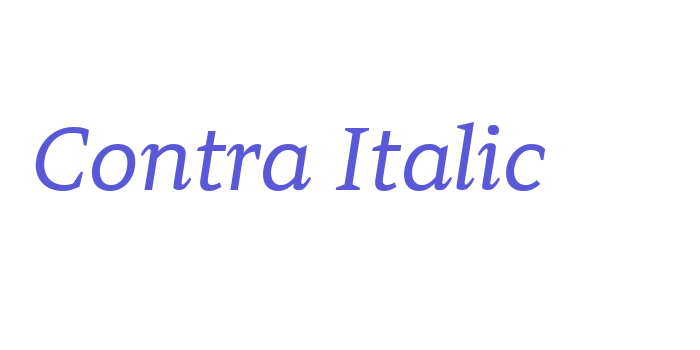 Contra Italic Font Download