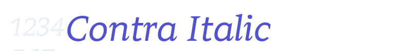 Contra Italic-font