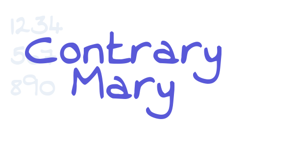 Contrary Mary font free