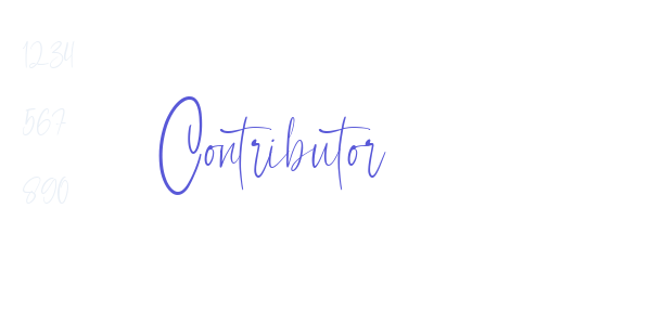 Contributor font free