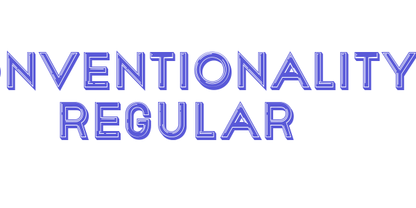 Conventionality Regular font free