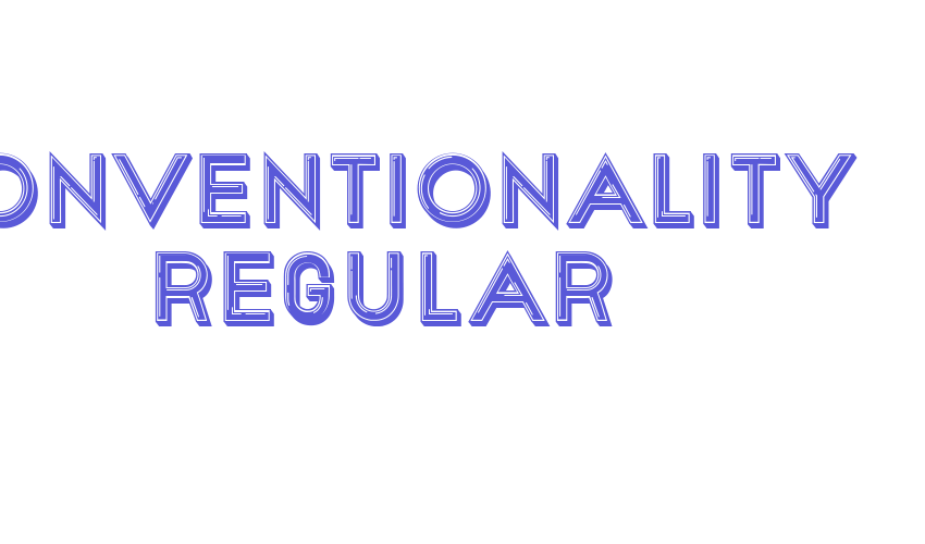 Conventionality Regular Font