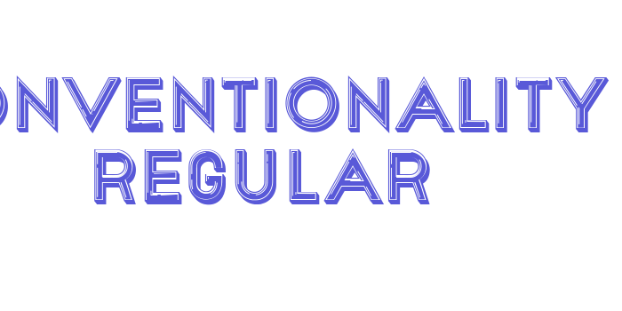 Conventionality Regular Font Download