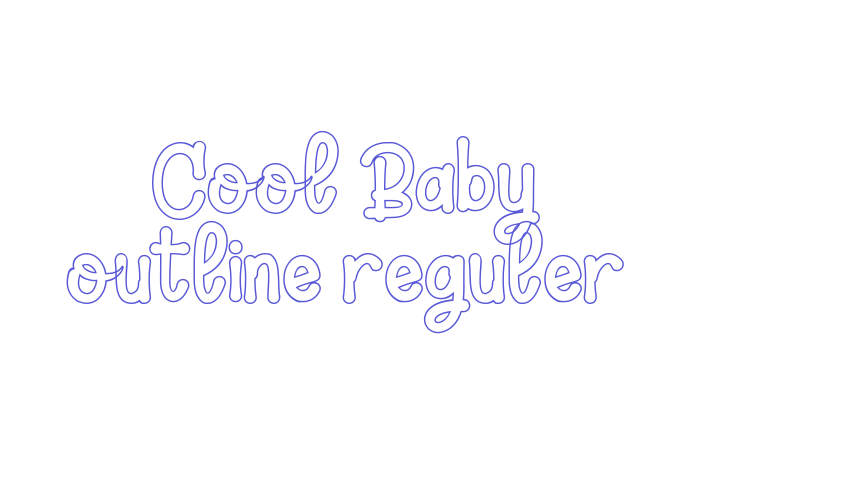 Cool Baby outline reguler Font Download