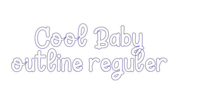 Cool Baby outline reguler Font Download