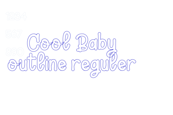 Cool Baby outline reguler