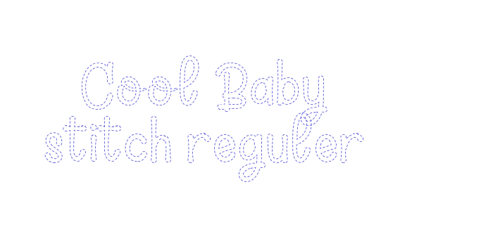 Cool Baby stitch reguler Font Download