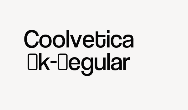 Coolvetica Bk-Regular Font