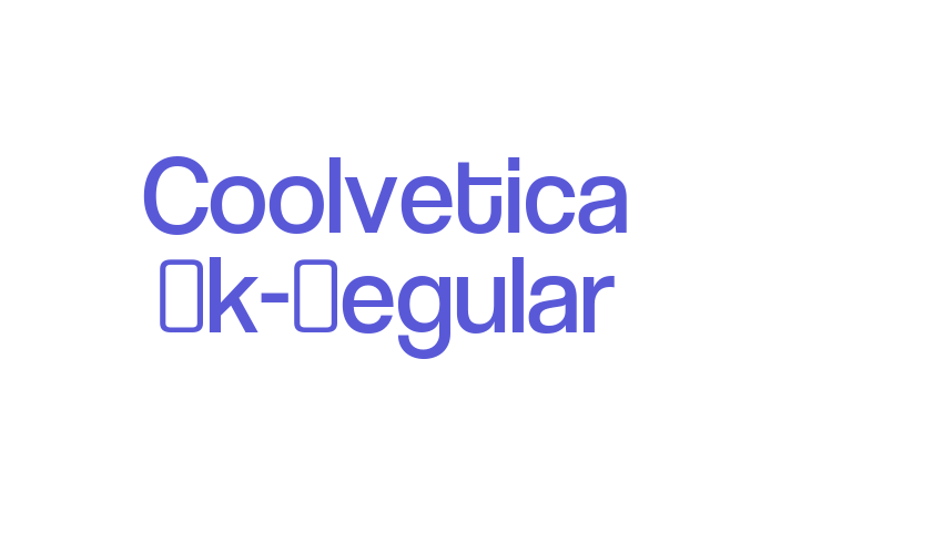 Coolvetica Bk-Regular Font Download