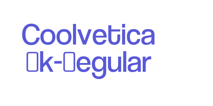 Coolvetica Bk-Regular Font