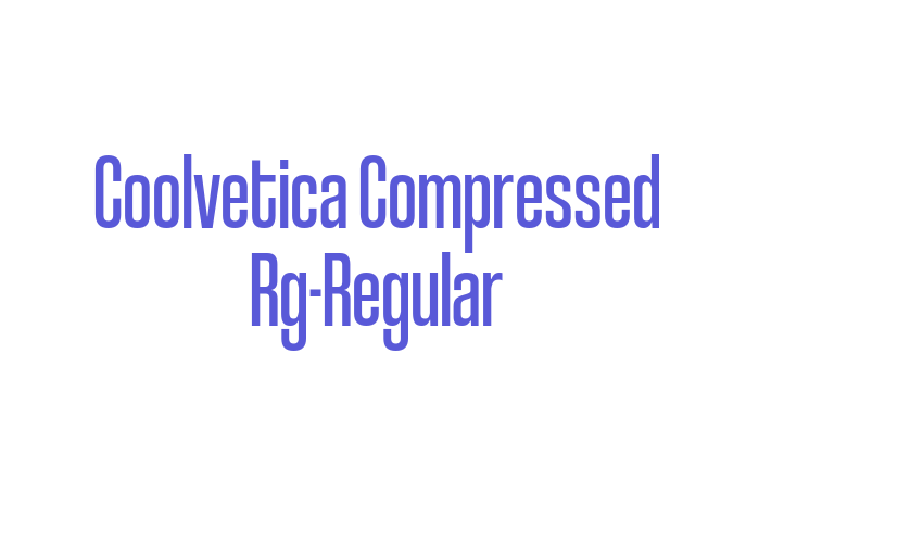 Coolvetica Compressed Rg-Regular Font Download