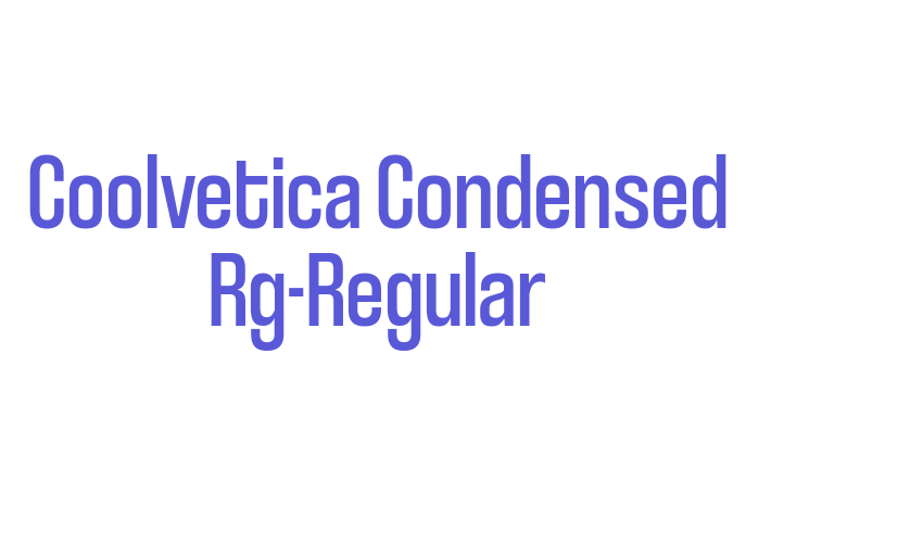 Coolvetica Condensed Rg-Regular Font Download