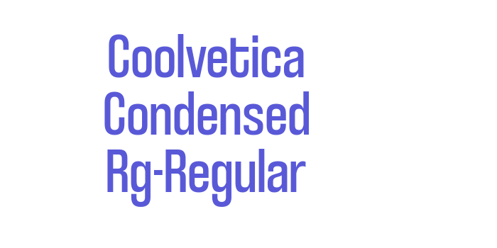 Coolvetica Condensed Rg-Regular Font Download