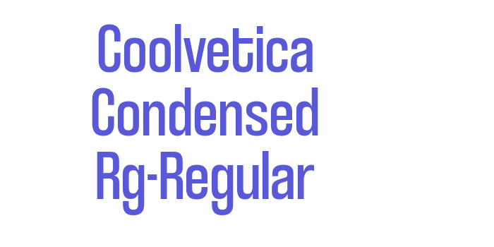 Coolvetica Condensed Rg-Regular Font