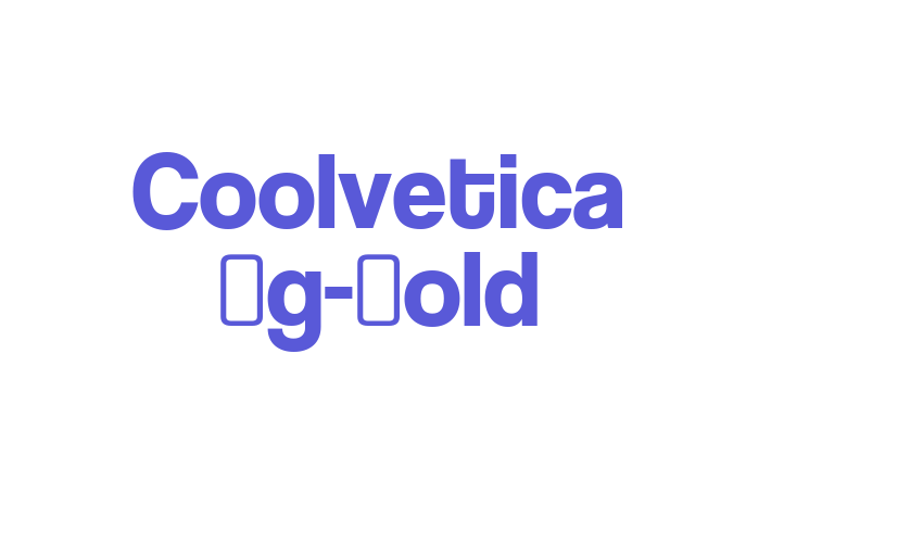 Coolvetica Rg-Bold Font Download