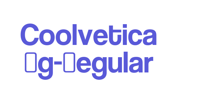 Coolvetica Rg-Regular Font