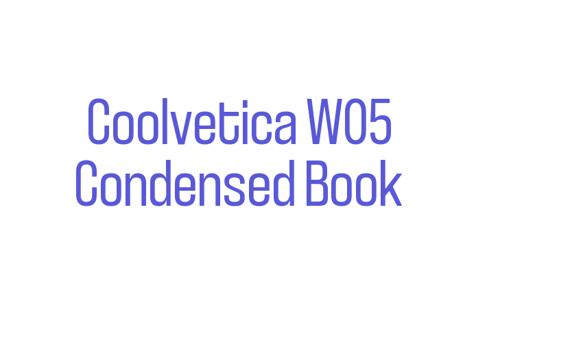 Coolvetica W05 Condensed Book Font Download