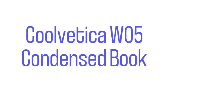 Coolvetica W05 Condensed Book Font Download