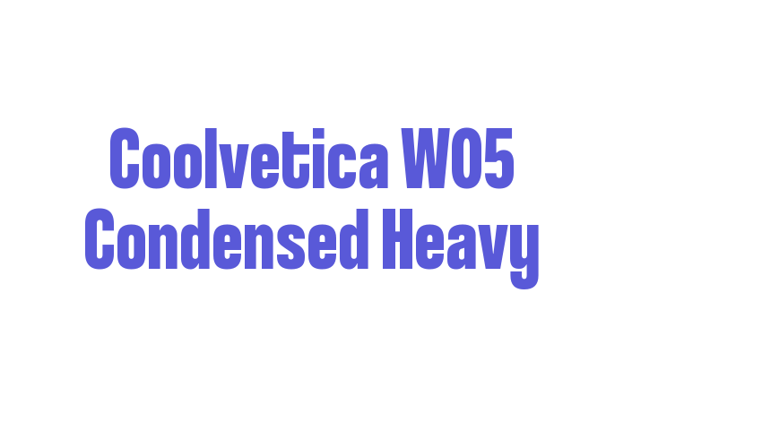 Coolvetica W05 Condensed Heavy Font Download