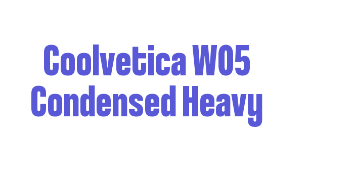 Coolvetica W05 Condensed Heavy Font Download