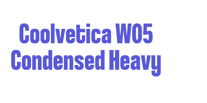 Coolvetica W05 Condensed Heavy Font