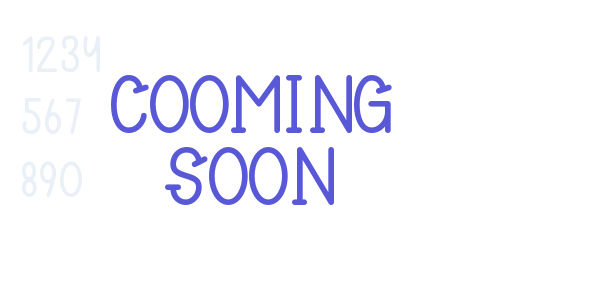 Cooming Soon font free