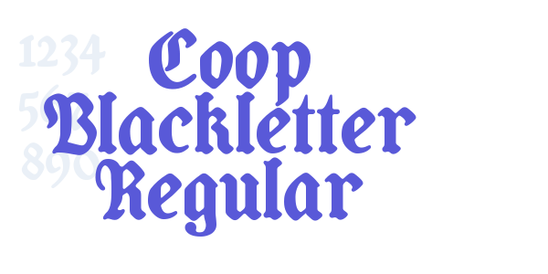 Coop Blackletter Regular font free