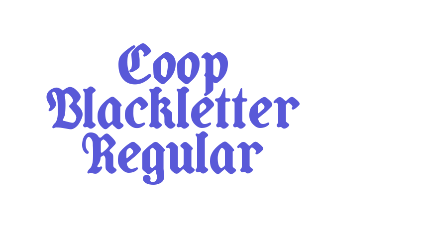 Coop Blackletter Regular Font Download