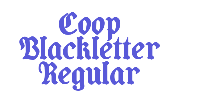 Coop Blackletter Regular Font Download