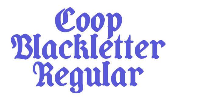 Coop Blackletter Regular Font