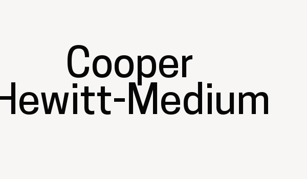 Cooper Hewitt-Medium Font