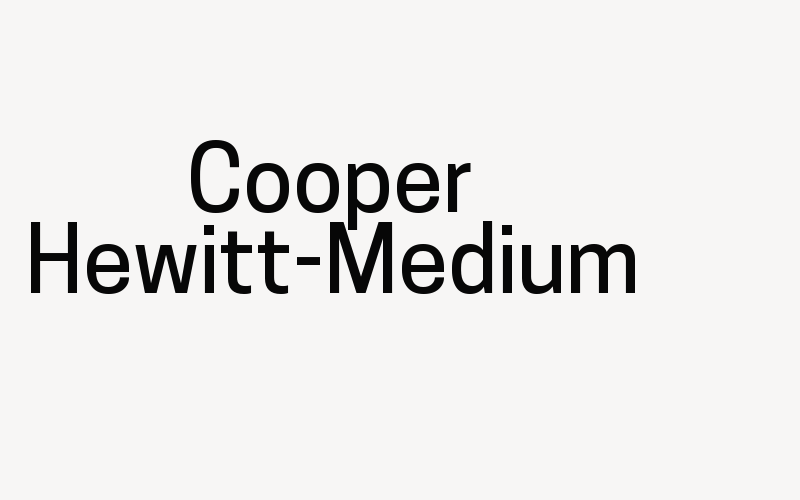 Cooper Hewitt-Medium Font