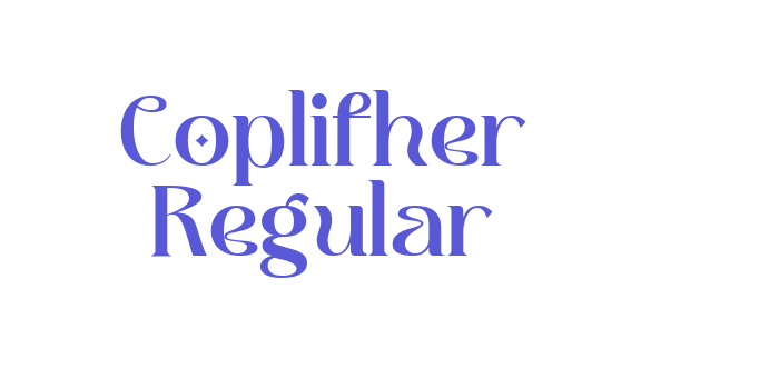 Coplifher Regular Font Download