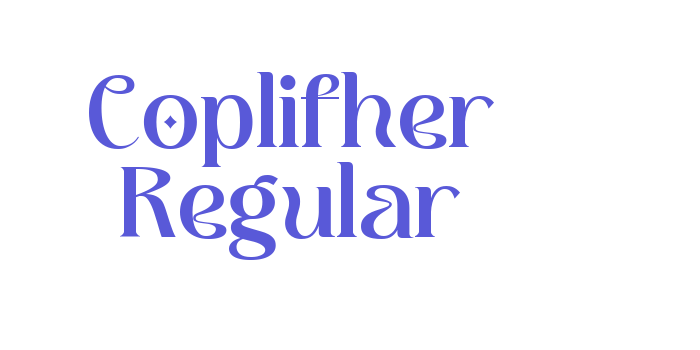 Coplifher Regular Font