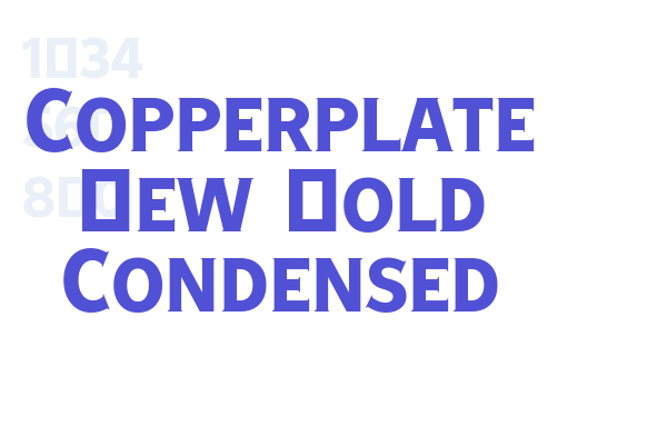 Copperplate New Bold Condensed