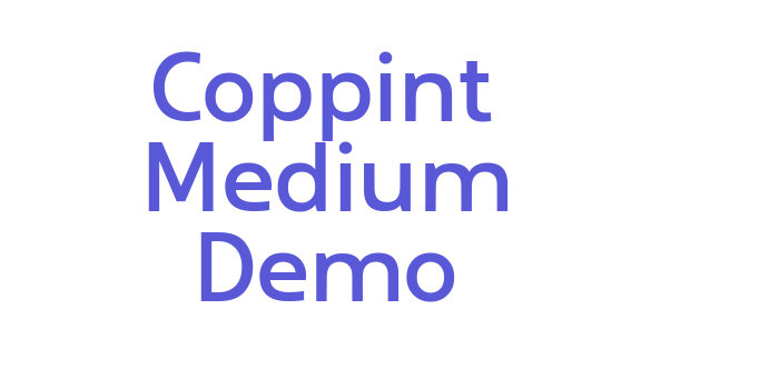 Coppint Medium Demo Font Download