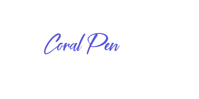 Coral Pen Font