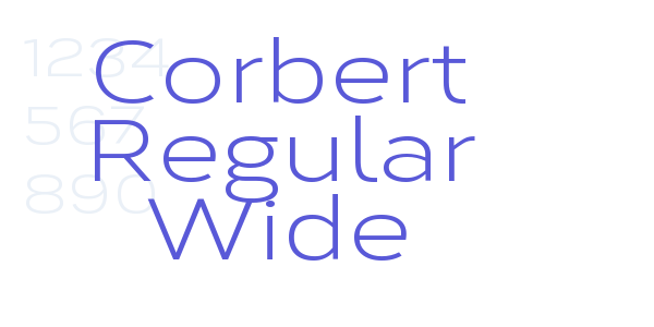 Corbert Regular Wide font free