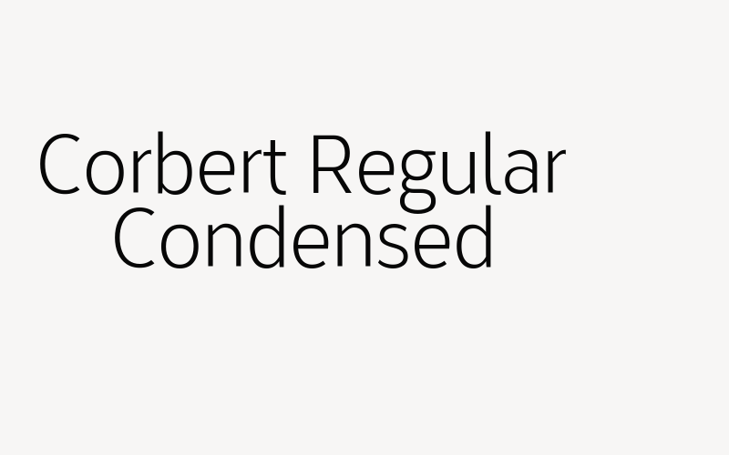 Corbert Regular Condensed Font