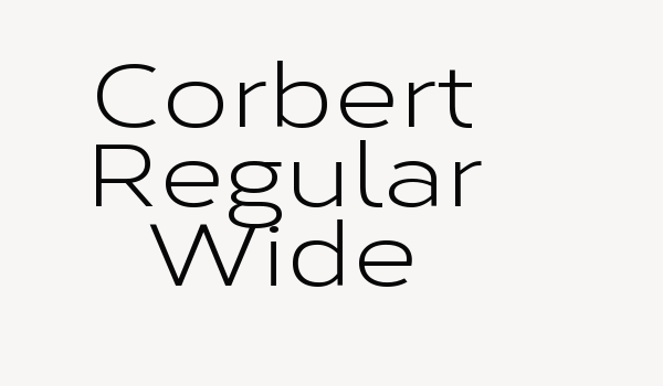 Corbert Regular Wide Font