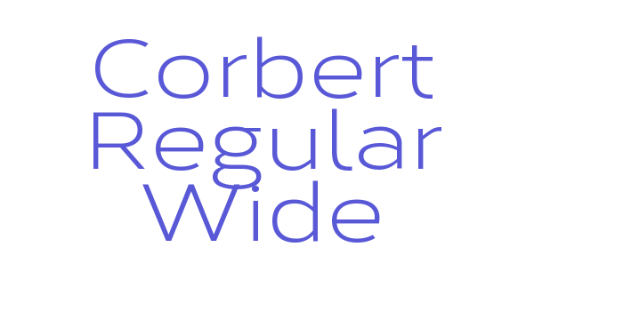 Corbert Regular Wide Font Download