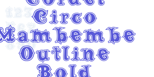 Cordel Circo Mambembe Outline Bold font