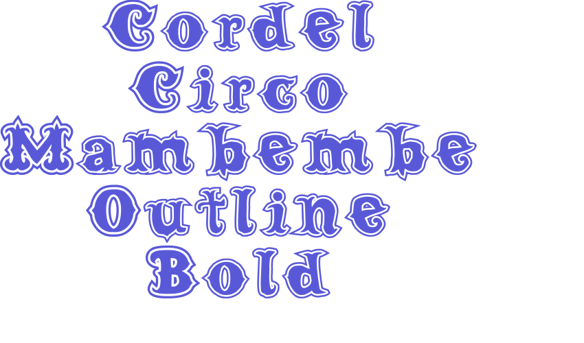 Cordel Circo Mambembe Outline Bold Font Download