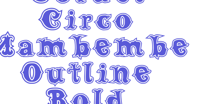 Cordel Circo Mambembe Outline Bold Font