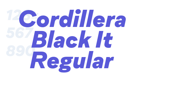 Cordillera Black It Regular font free